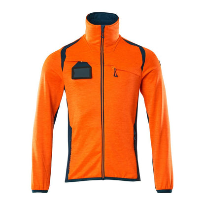 Fleece trui met microfleece jack met ritssluiting