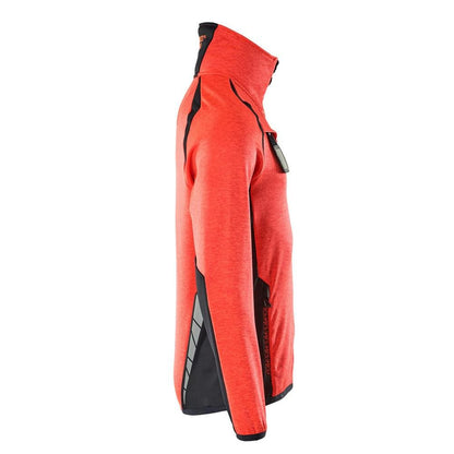 Fleece trui met microfleece jack met ritssluiting