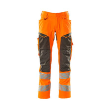Broek met kniezakken, broek met stretch inzetstukken