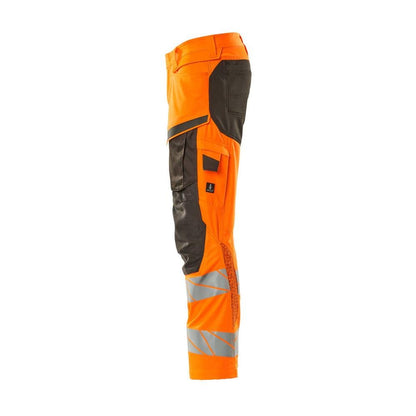 Pantalon avec poches genoux, pantalon empiècements stretch