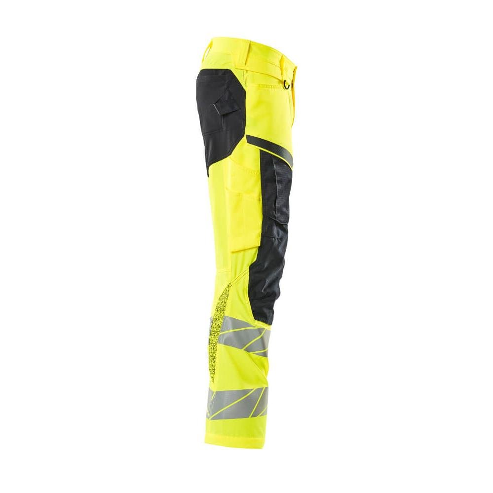 Broek met kniezakken, broek met stretch inzetstukken