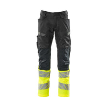 Pantalon avec poches genoux, pantalon empiècements stretch