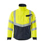 Winterjas met gewatteerde voering Pilotenjas Multisafe, signalisatie geel/zwart-blauw