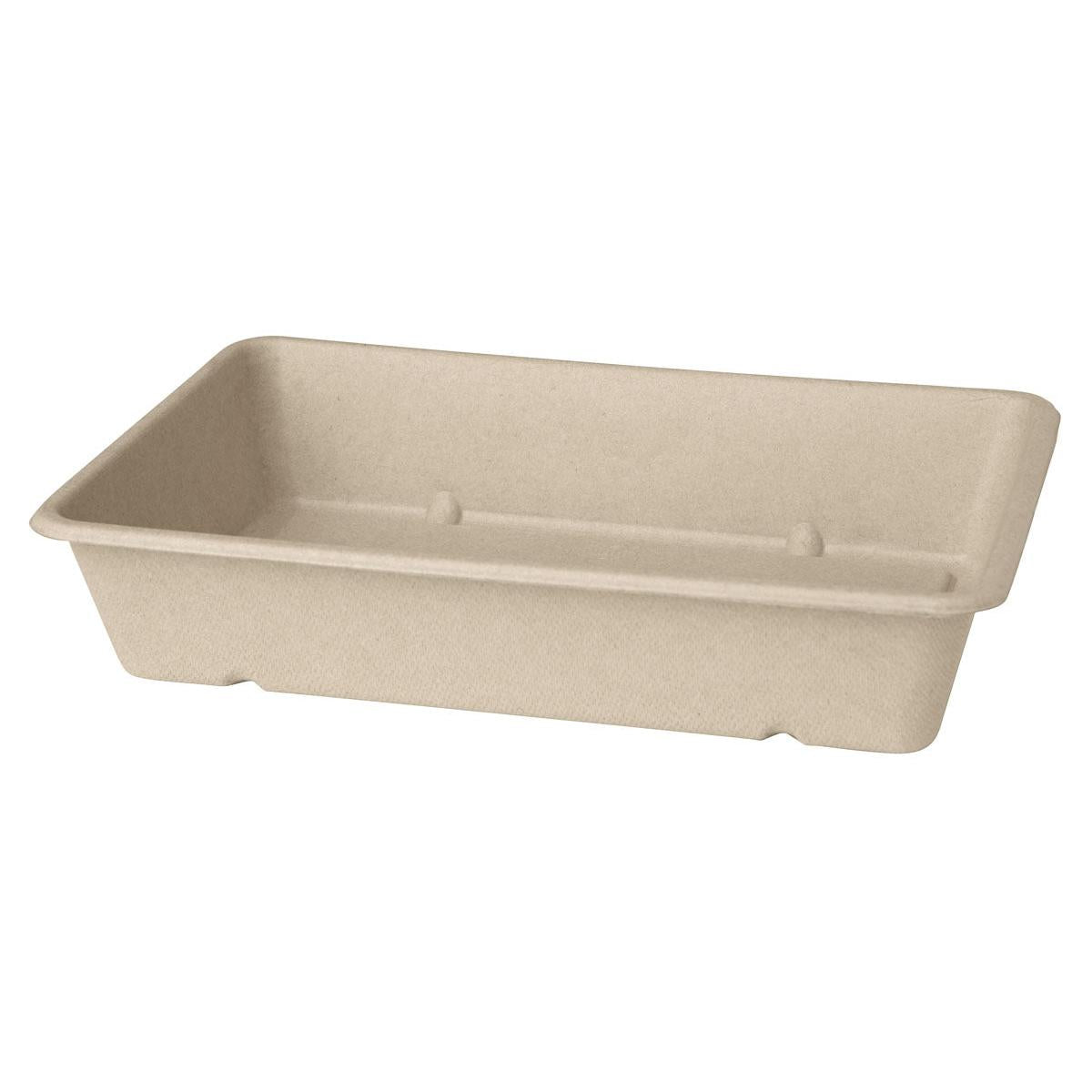 La Classic Box 1200 ml - non revêtue Brun Bagasse 230x155x46 de Duni GmbH est un bol beige, rectangulaire, compostable avec des côtés inclinés et un fond plat - l'emballage écologique idéal pour vos besoins d'emballage. Paquet : 40 pièces.