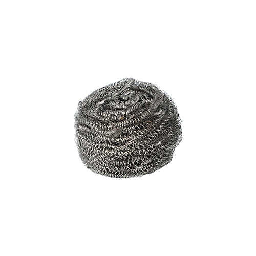 Le nettoyant à spirale Starpak, acier inoxydable Ø 7,5 cm · 6 cm, grattant (8 pièces) nettoie efficacement les taches tenaces sur les casseroles et les poêles. Illustré sur un fond blanc simple.