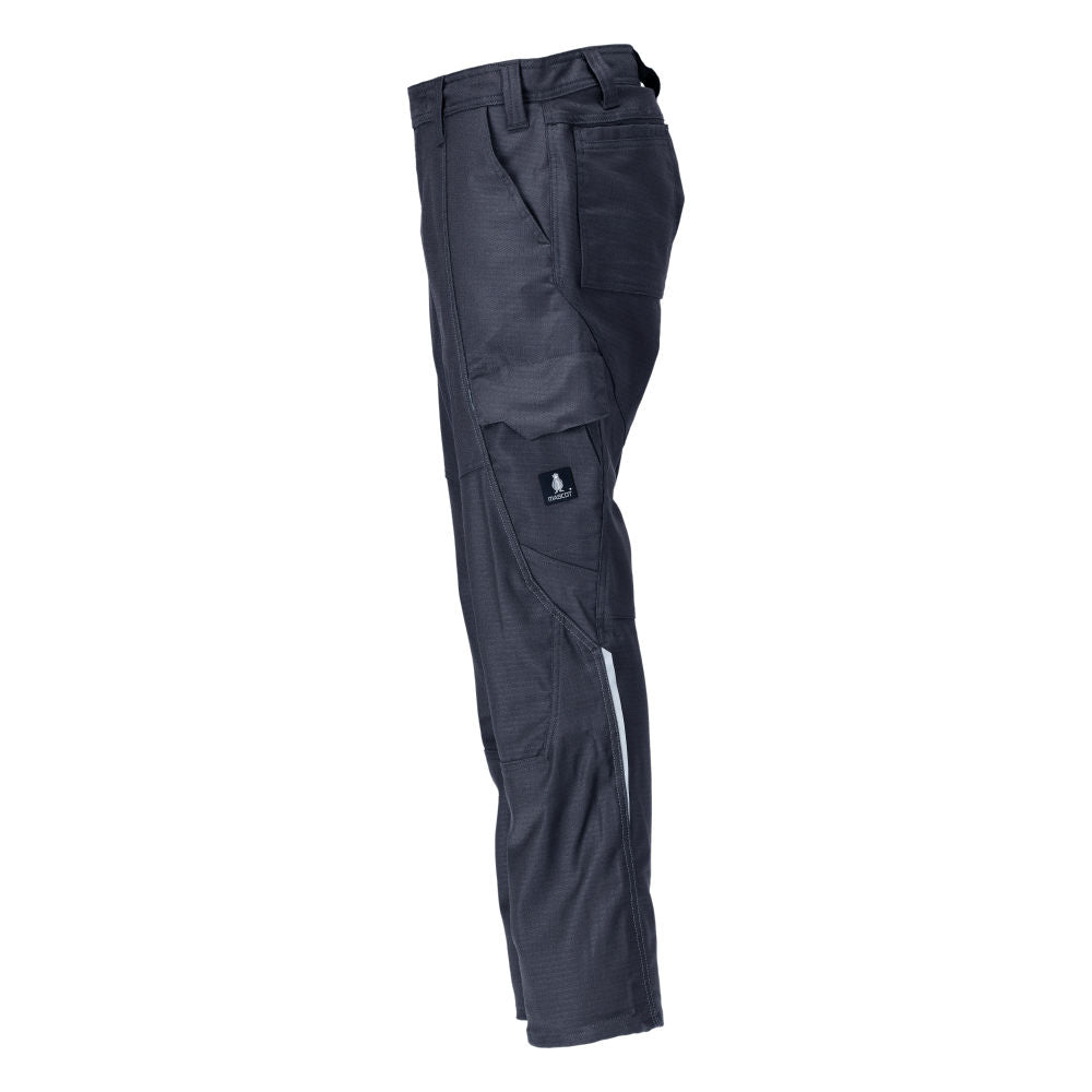 Broek met dijbeenzakken, katoen+ broek