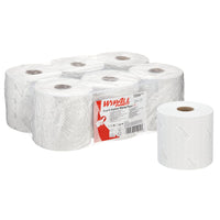 Les essuie-tout WypAll® L10 pour l'alimentation et l'hygiène de Kimberly-Clark GmbH sont conditionnés en carton de 6 rouleaux blancs de 800 feuilles chacun : une solution idéale pour une distribution centralisée dans les zones où l'hygiène et la sécurité alimentaire sont primordiales.