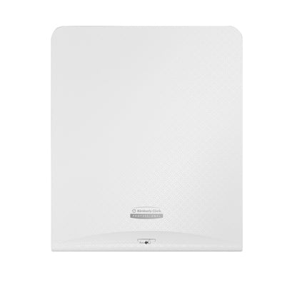 Die Kimberly-Clark Professional™ Icon™ Dispenser Faceplate - eHRT (33,02 x 37,47 x 3,18 cm) von Kimberly-Clark GmbH sorgt mit ihrer dezenten Struktur und dem dezenten Logo für eine stilvolle Hygiene-Lösung in jedem Waschraum.