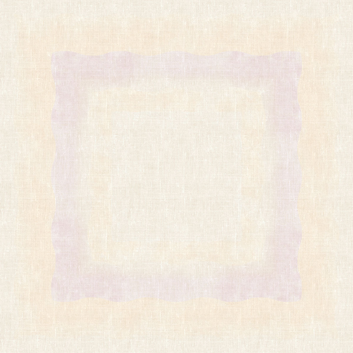 Eine quadratische Dunisilk-Mitteldecke 84 x 84 cm der Duni GmbH in Serenity mit zartem Rosaton und gewellten Rändern ist auf einem strukturierten beigen Hintergrund zentriert. Die weichen, gedämpften Töne unterstreichen die ruhige Qualität dieses 20-teiligen Pakets.