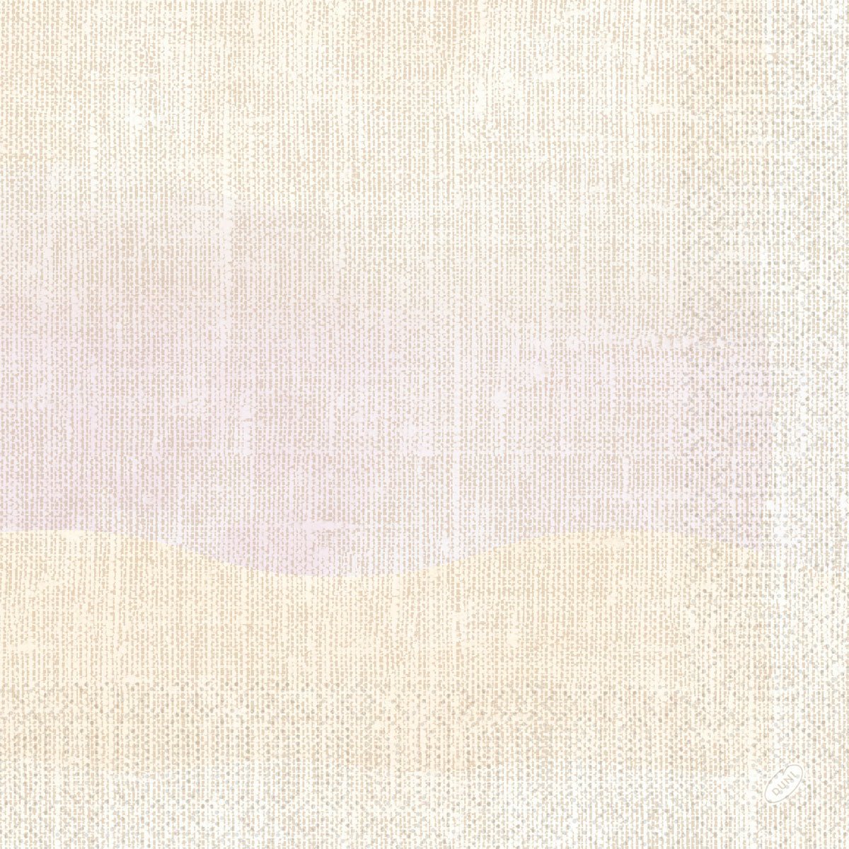 Un fond de toile structuré en beige doux et rose clair évoque la sérénité, avec un motif tissé visible qui rappelle le Zellt.Serv de Duni GmbH. 40x40 mm, serviettes à 3 couches (250 feuilles de papier), avec des transitions subtiles en forme de vagues entre les différentes zones de couleur.