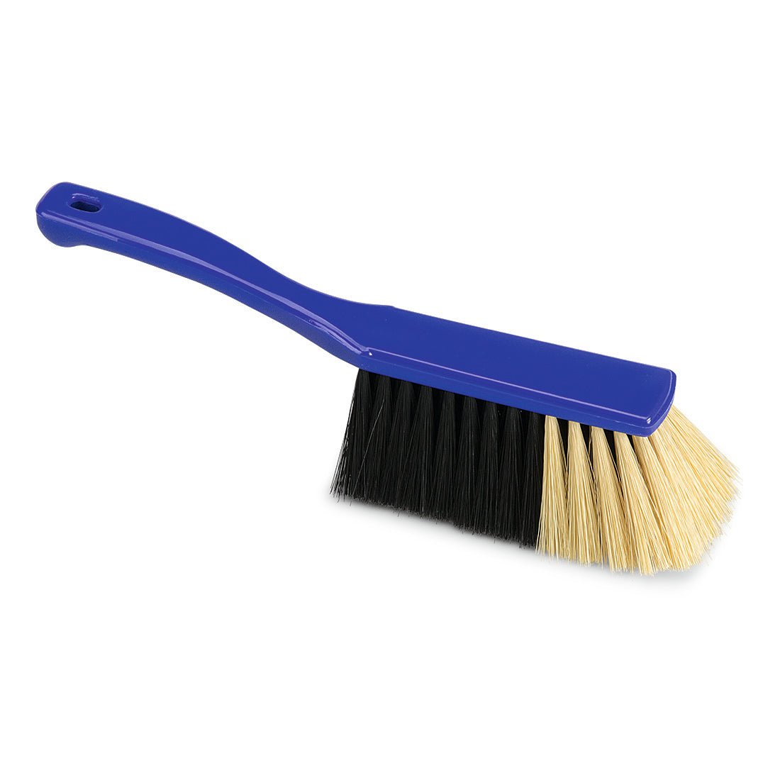 La balayette Nölle Profi Brush Siena (28 cm) de Nölle Profi Brush Bürsten- & Pinseltechnik e.K. a un corps en plastique bleu et des poils bicolores - noir et beige - sur fond blanc.