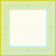 La nappe Dunicel 84x84 cm Elise Stripes de Duni GmbH se distingue par une bordure élégante composée de rayures alternées bleues, vertes et jaunes autour d'un noyau crème, créant un look élégant et texturé. Disponible en paquets de 100 pièces.