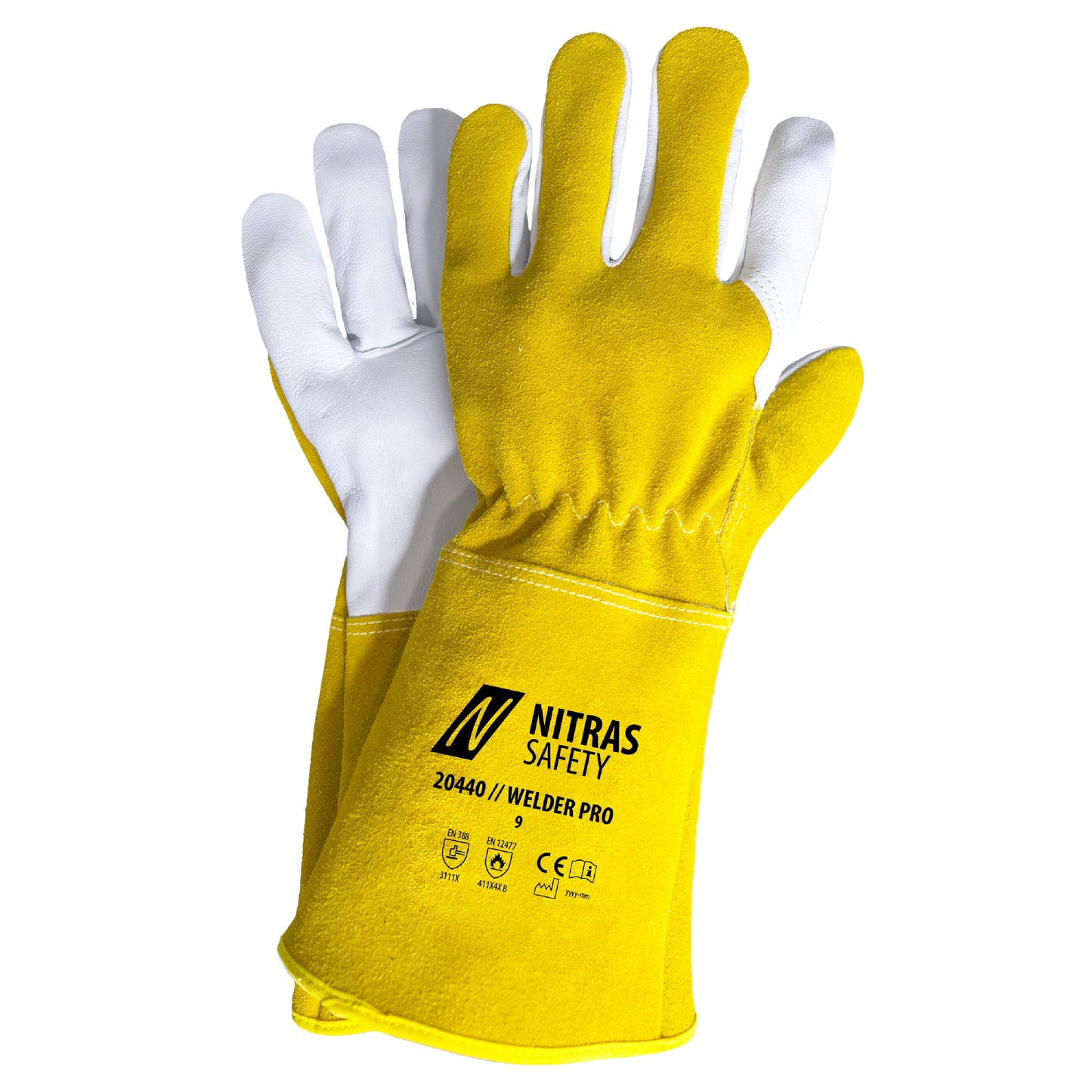 NITRAS WELDER PRO, gants de soudage, ocre / gris