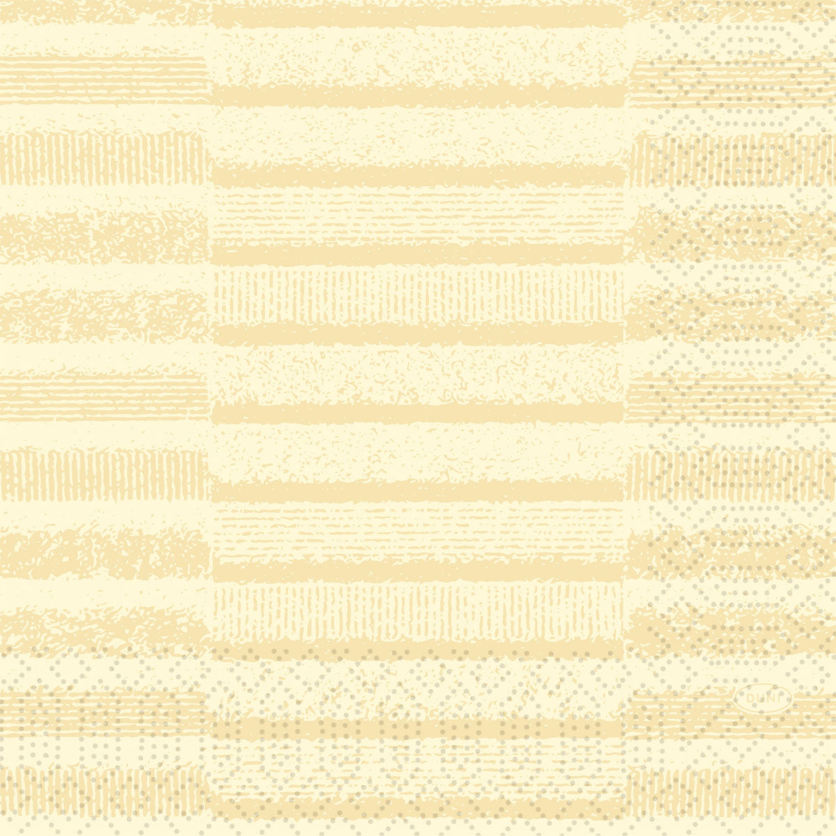 Inspiriert vom Zellt.-Serv.33 3lg 1/4 Tessuto creme der Duni GmbH, zeigt dieser beige-cremefarbene Hintergrund gitterartige Streifen, Punkte und geometrische Formen - ideal für eine stilvolle Tischdekoration mit einem Hauch von hochwertigem Servietten-Design.