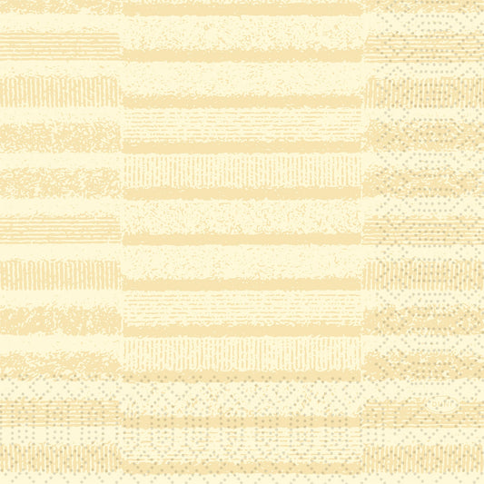 Inspiriert vom Zellt.-Serv.33 3lg 1/4 Tessuto creme der Duni GmbH, zeigt dieser beige-cremefarbene Hintergrund gitterartige Streifen, Punkte und geometrische Formen - ideal für eine stilvolle Tischdekoration mit einem Hauch von hochwertigem Servietten-Design.