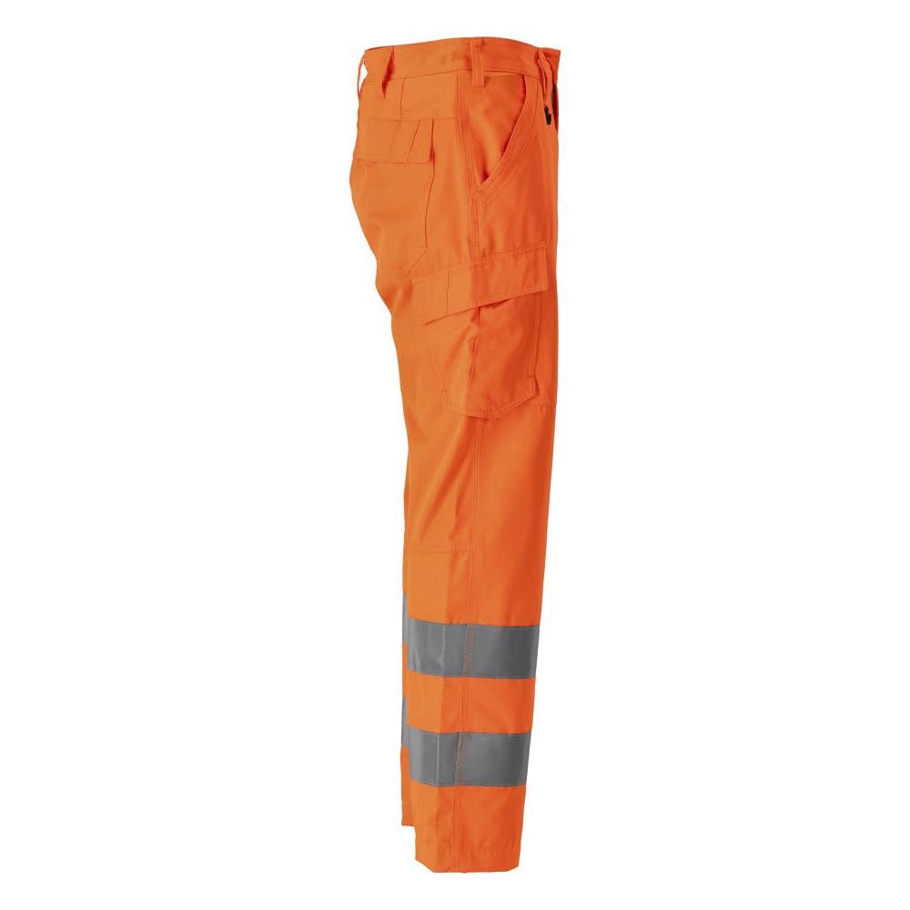 Broek, dijbeenzakken, effen broek