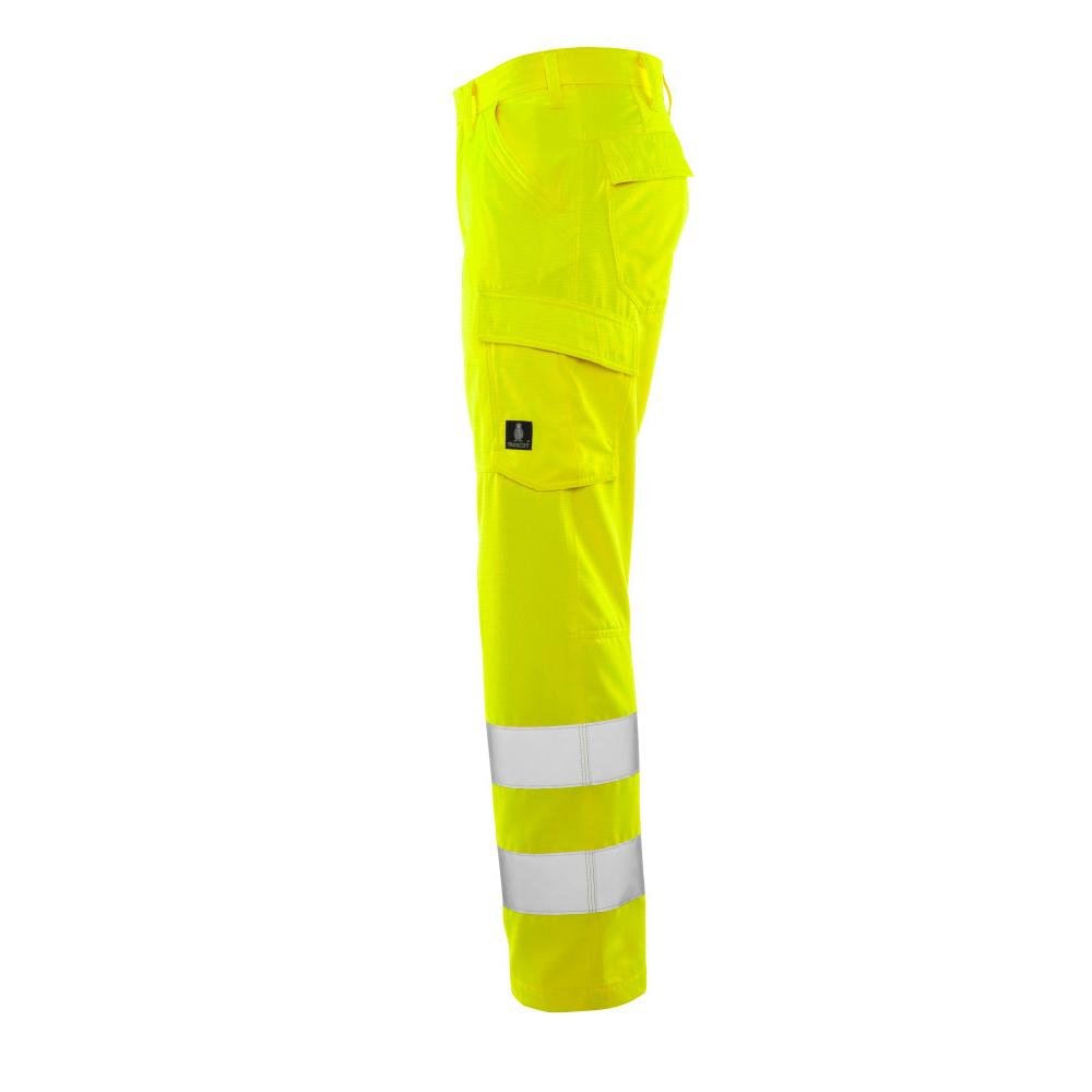 Broek, dijbeenzakken, effen broek