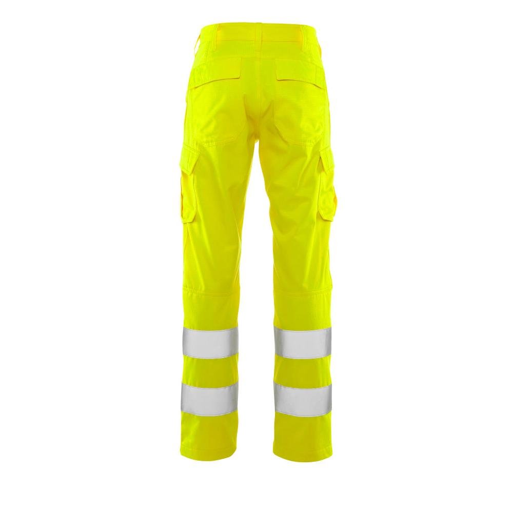 Broek, dijbeenzakken, effen broek