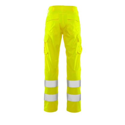 Broek, dijbeenzakken, effen broek