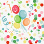 Les serviettes Duni GmbH Zellt.-Serv. 33 cm 3 plis 1/4 pli Happy Bubbles (50 pièces) apportent une ambiance festive à chaque fête avec des ballons colorés, des points de confettis et des serpentins sur un fond lumineux et joyeux.