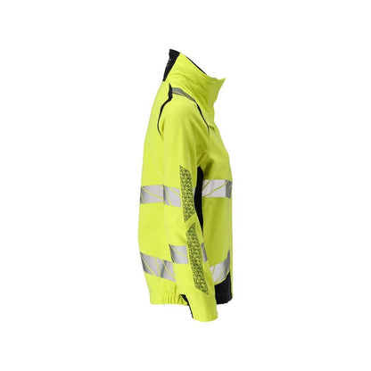 Jas dames, ULTIMATE STRETCH werkjas Multisafe, signalisatie geel/zwart-blauw