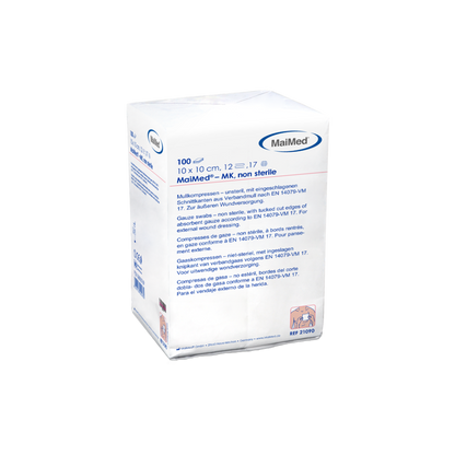 MaiMed-MK-onsteriele gaaskompressen à 100 stuks/papieren zak