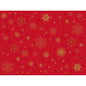 De Duni GmbH papieren placemats 30x40 cm in Stargazing rood zijn versierd met gouden sneeuwvlokken en sterren voor een feestelijke sfeer - ideaal voor feesten, verkrijgbaar in een verpakking van 250 stuks.