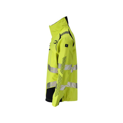 Jas, stretch inzetstukken Multisafe werkjas, signalisatie geel/zwart-blauw
