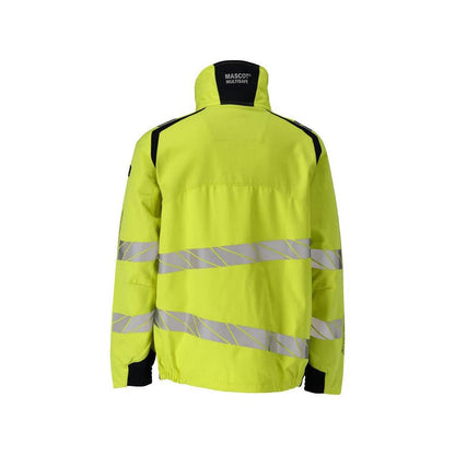 Jas, stretch inzetstukken Multisafe werkjas, signalisatie geel/zwart-blauw