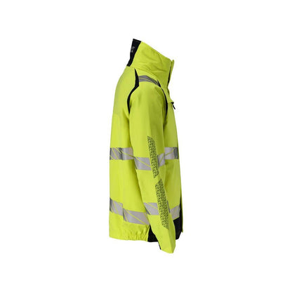 Jas, stretch inzetstukken Multisafe werkjas, signalisatie geel/zwart-blauw
