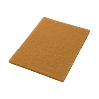 On aperçoit une plaque de liège rectangulaire de couleur marron, placée en biais sur un fond blanc – idéale pour illustrer l'utilisation des tampons de restauration Twister HT orange pour sols en pierre très fréquentés, proposés par Diversey Deutschland GmbH & Co. OHG.
