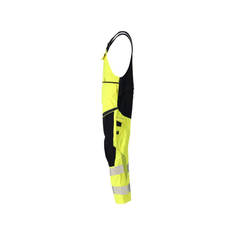 Salopette, poches genoux, inserts stretch Salopette Multisafe, jaune haute visibilité/noir-bleu