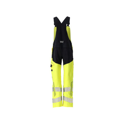 Salopette, poches genoux, inserts stretch Salopette Multisafe, jaune haute visibilité/noir-bleu