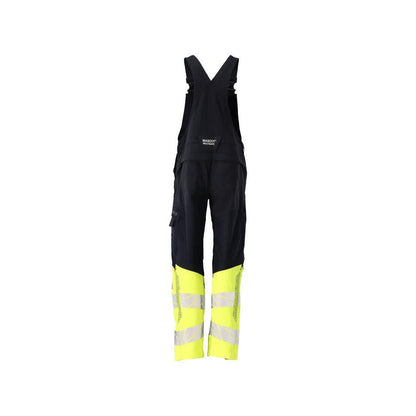 Tuinbroek, kniezakken, stretch inzetstukken Multisafe tuinbroek, zwart blauw/fluo geel