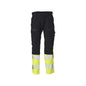 Broek met kniezakken, stretch inzetstukken Multisafe broek, zwart blauw/fluo geel