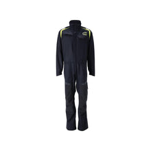 Overall, kniezakken, stretch inzetstukken combinatie Multisafe, zwart blauw/fluo geel