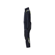 Overall, kniezakken, stretch inzetstukken combinatie Multisafe, zwart blauw/fluo geel