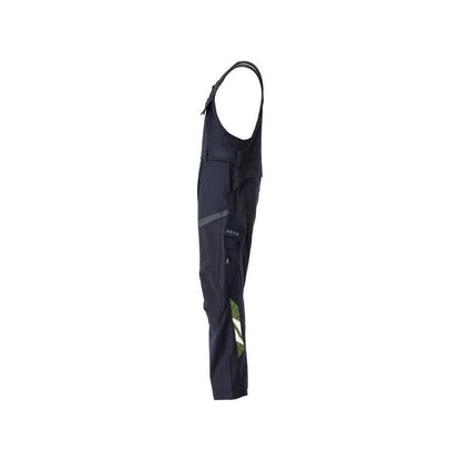 Salopette, poches genoux, empiècements stretch Salopette Multisafe, noir bleu/jaune haute visibilité