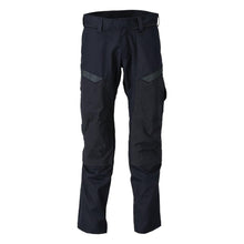 Pantalon avec poches genoux, empiècements stretch Pantalon Multisafe, noir bleu/jaune haute visibilité