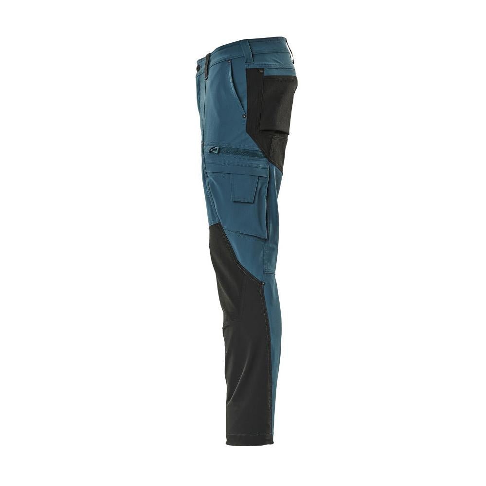 Functionele broek, broek ULTIMATE STRETCH, donker petroleum/zwart