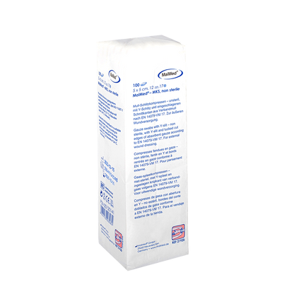 Compresses fendues de gaze MaiMed-MKS-non stériles, 100 pièces/sac en papier
