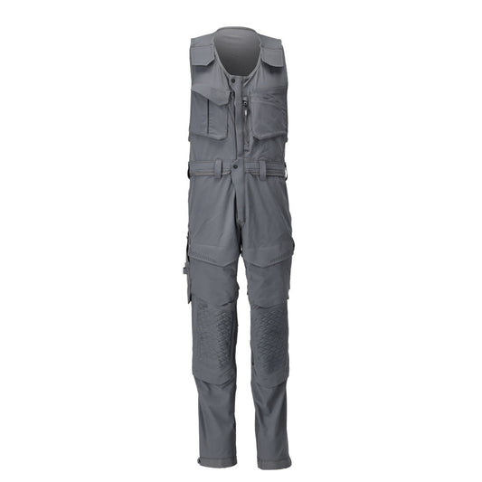 Pantalon combiné avec poches genoux, pantalon combiné stretch, gris anthracite