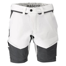 Shorts, stretch, lichtgewicht shorts, wit/antracietgrijs