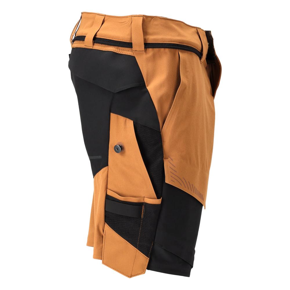 Short, stretch, short léger, brun noisette/noir