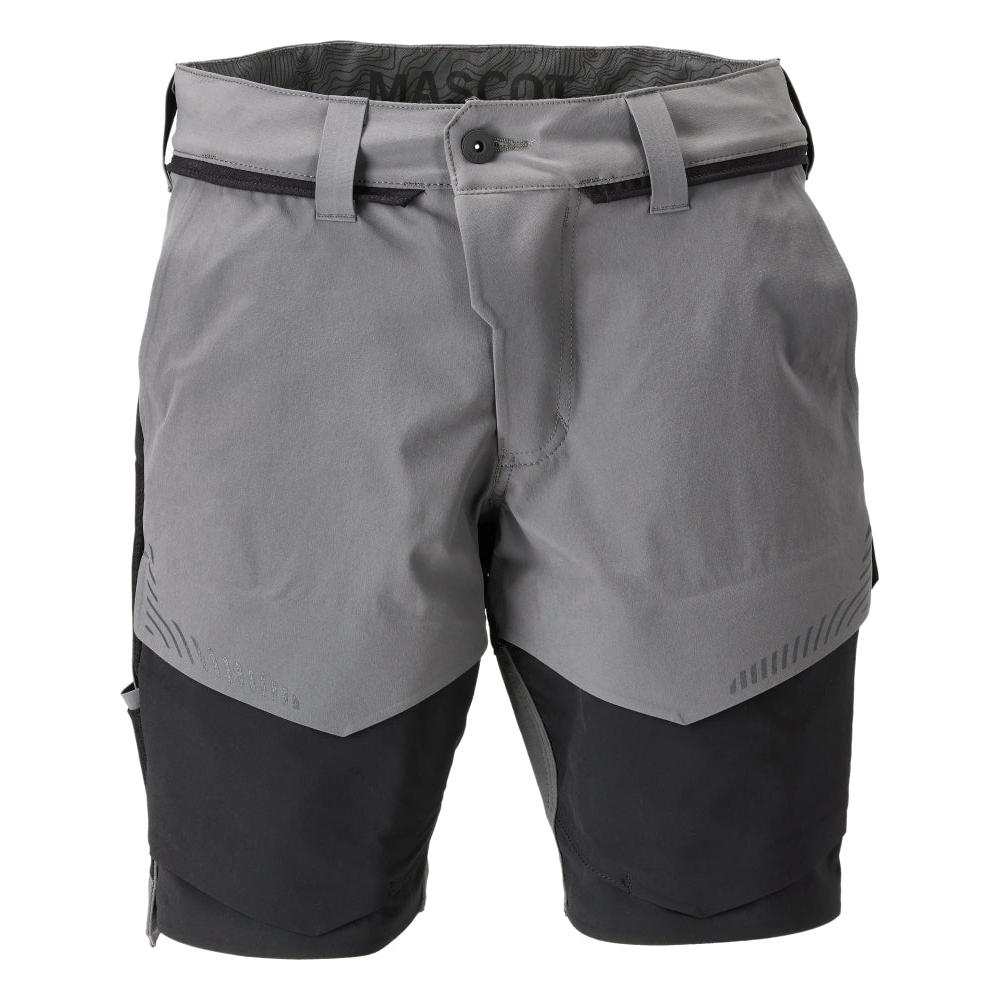 Short, stretch, short léger, gris anthracite/noir