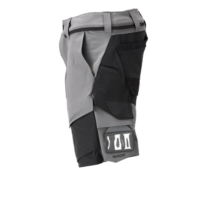 Short, stretch, short léger, gris anthracite/noir