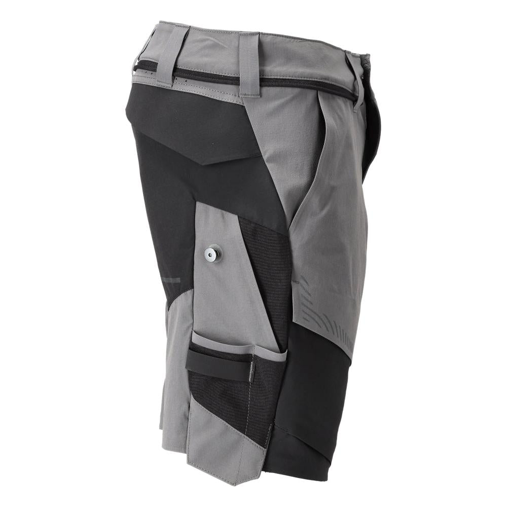 Short, stretch, short léger, gris anthracite/noir