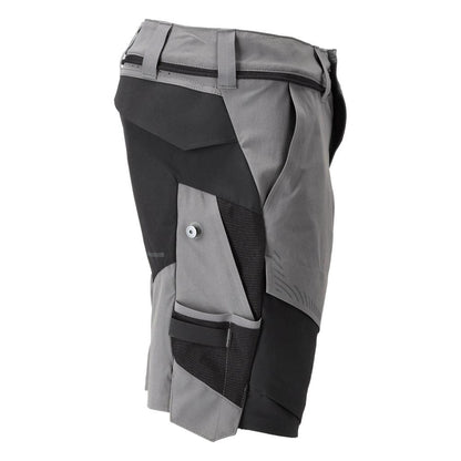 Short, stretch, short léger, gris anthracite/noir