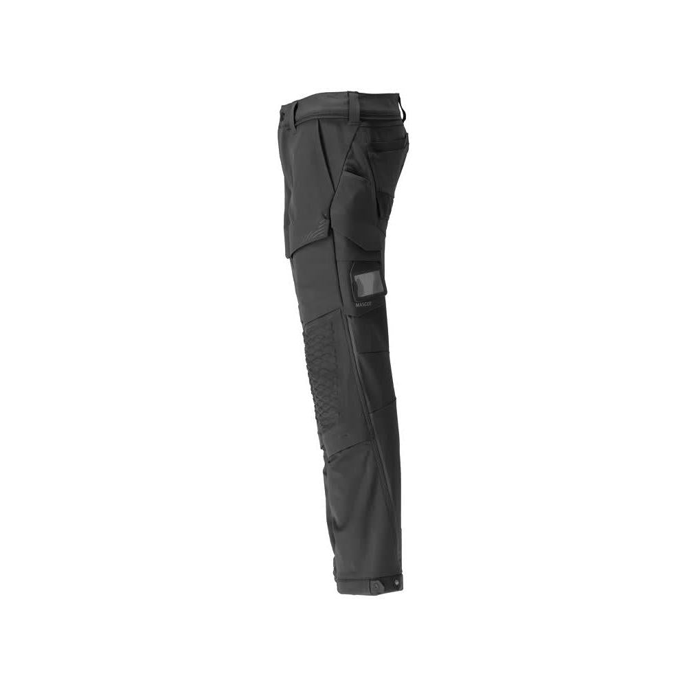 Broek, kniezakken, duurzame, stretchbroek, zwart