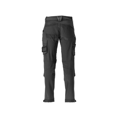 Broek, kniezakken, duurzame, stretchbroek, zwart